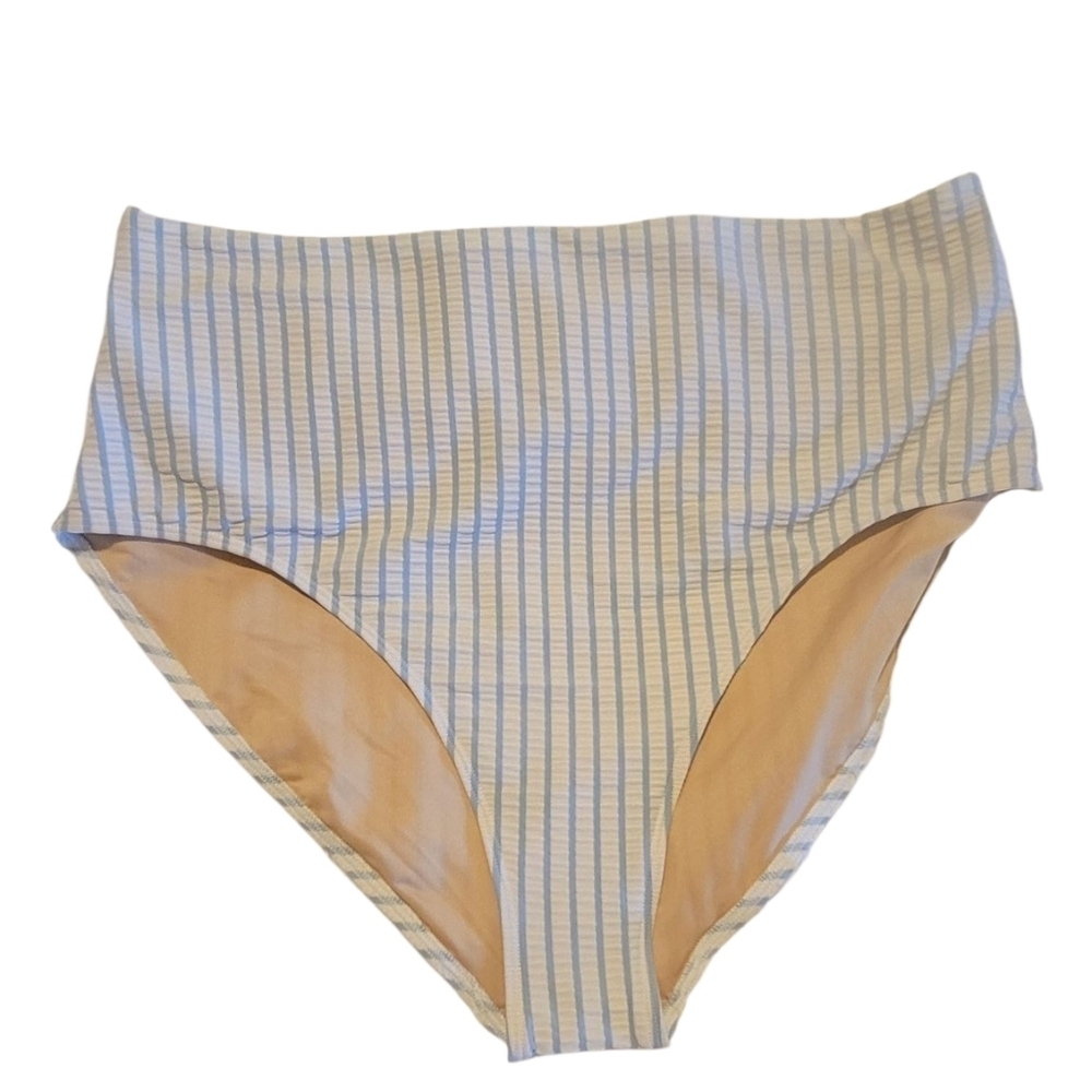 Striped High-Waisted Bikini Bottom NWT Size 3x,XXL